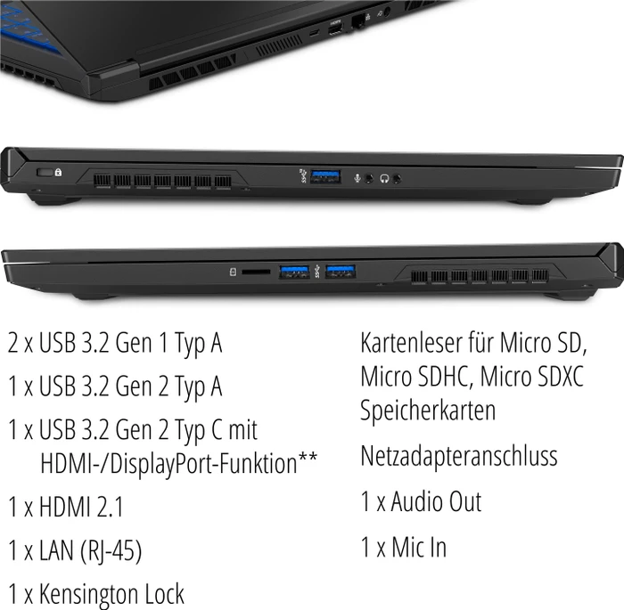 Medion Erazer Beast X30, Core i9-12900HK, 64GB RAM, 2TB SSD, GeForce RTX 3080 Ti, DE