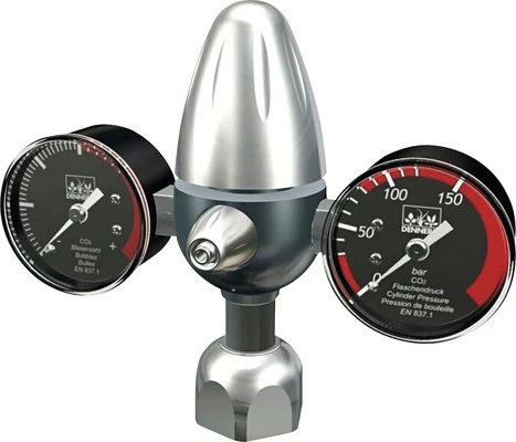 Dennerle Carbo POWER, Präzisions-Druckminderer für Einweg CO2 Druckflaschen, mit 2x Manometer
