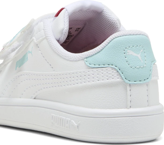 Puma Smash 3.0 Badges puma white/safe lake/red fire (Junior)