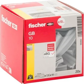 fischer GB 10x55 Gasbetondübel, 10x55mm, 20 Stück