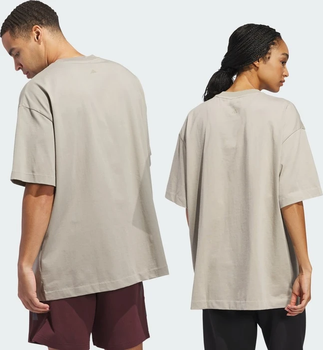 adidas Basketball genderneutral T-Shirt kurzarm putty beige
