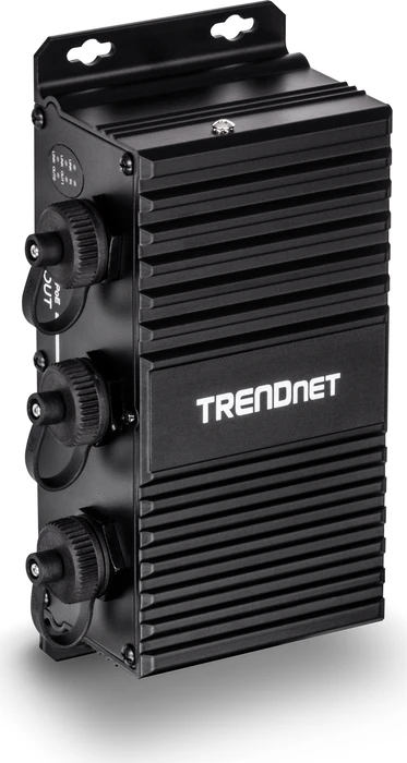 TRENDnet Industrial Wallmount Gigabit PoE-Extender, 3x RJ-45, 64W UPoE PD