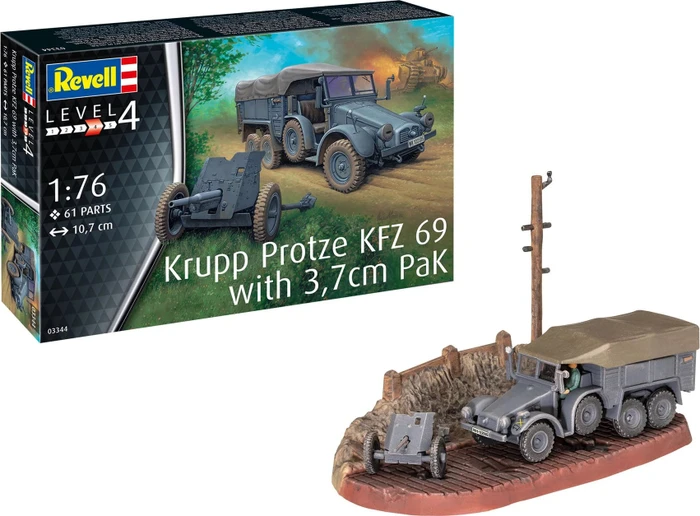 Revell Starter Kit Krupp Protze KFZ 69 with 3.7cm Pak