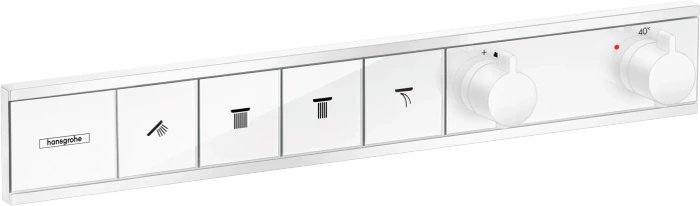 Hansgrohe RainSelect Thermostat Unterputz für 4 Verbraucher mattweiß