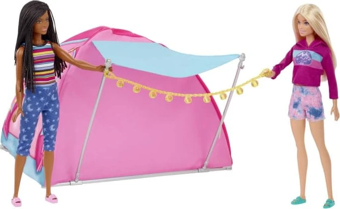 Mattel Barbie - Abenteuer zu zweit Camping-Spielset mit Zelt