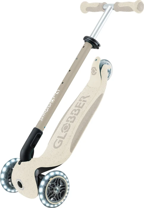 Globber Go Up Deluxe Lights Ecologic 360° Kickboard coconut white