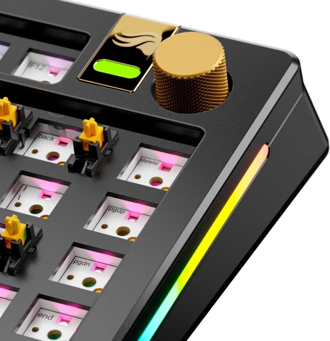 Glorious Gaming Rotary Knob für GMMK 3 PRO Tastatur und GMMK Numpads, Aluminium, Liquid Gold, gold, 1 Taste