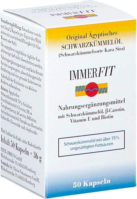 Dr. Theiss Schwarzkümmelöl Immerfit Kapseln, 50 Stück