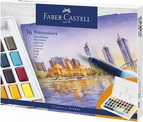 Faber-Castell Aquarellfarbe Farbkasten, 36 Farben