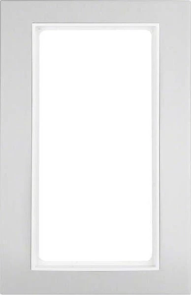 Berker B.3 Rahmen mit großem Ausschnitt Alu, aluminium/polarweiß matt