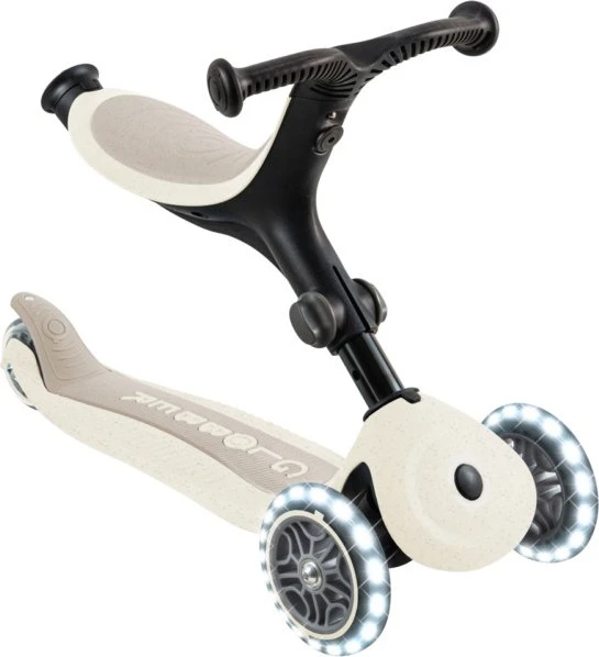 Globber Go Up Active Lights Ecologic Kickboard coconut white