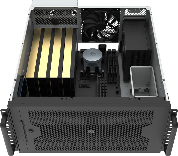SilverStone RM53-502, Rackmount Server, schwarz/grau, 5HE, ATX