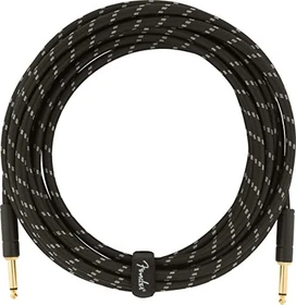 Fender Deluxe Series Instrument Cable Black Tweed Straight 5.5m
