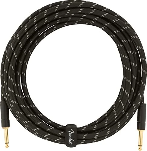 Fender Deluxe Series Instrument Cable Black Tweed Straight 5.5m