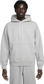Nike Solo Swoosh Fleece Hoodie dark grey heather/white (Herren)