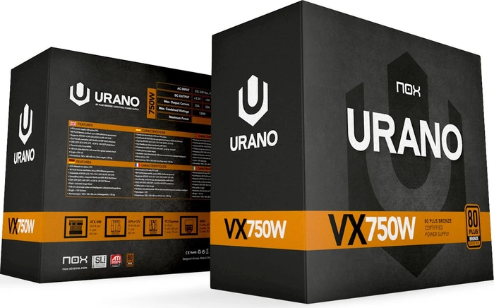 Nox Xtreme Urano VX Bronze 750W, ATX 2.4