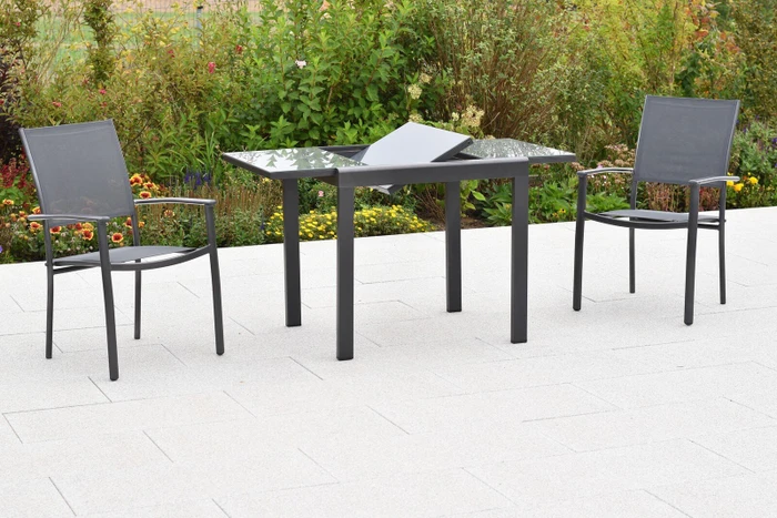 Merxx Milano Gartenmöbel-Set grau, 3-tlg. (51045-309)