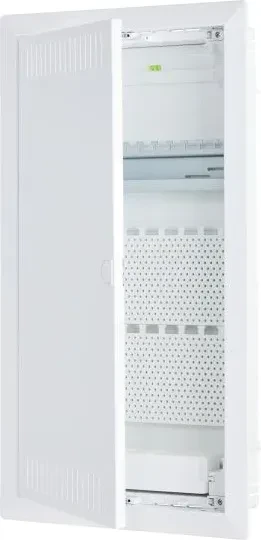 f-tronic HW/UP Kommunikationsvert. 3r., Jumbo36K, inkl. Montageplatte, Patchfeld, Steckdose 3-fach
