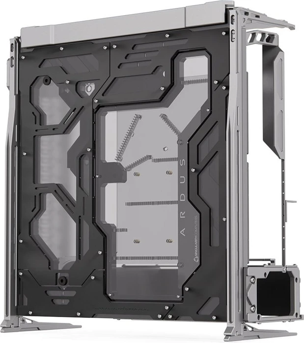 Singularity Computers Spectre 3.0 Ardus, silber, Acrylfenster