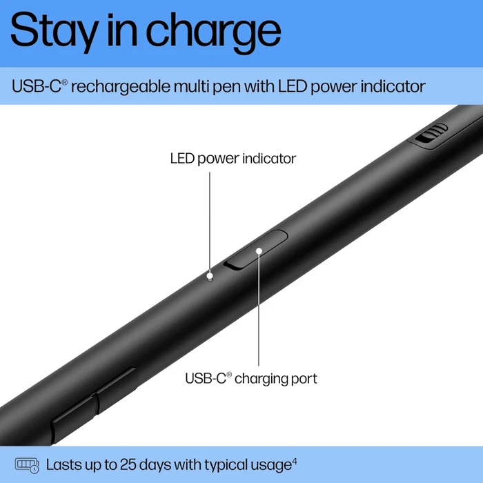 HP 700 Rechargeable Multi Pen schwarz