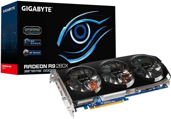 GIGABYTE Radeon R9 280X Windforce 3X (Rev. 1.0), 3GB GDDR5, DVI, HDMI, 2x mDP