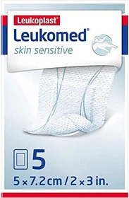 BSN medical Leukomed skin sensitive Pflaster steril, 5 x 7.2cm, 5 Stück