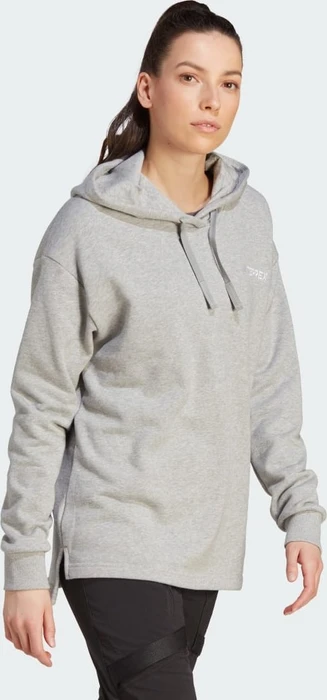 adidas Terrex Logo Hoodie medium grey heather (Damen)