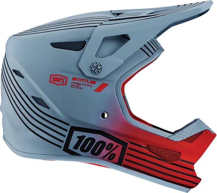 100% Status Fullface-Helm caltec/grey