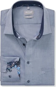 OLYMP Luxor New Kent Comfort Fit Hemd langarm marine (Herren)