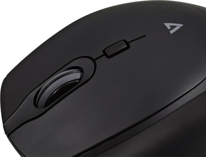 V7 Wireless Pro Silent Mouse schwarz, USB