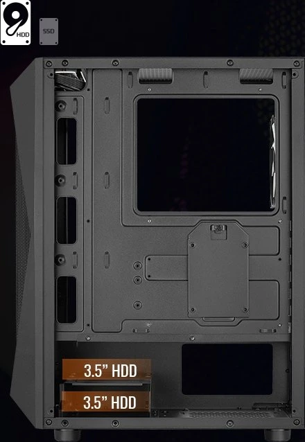 AeroCool Falcon ARGB, Glasfenster