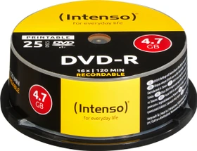 Intenso DVD-R 4.7GB, 16x, 25er Spindel, printable