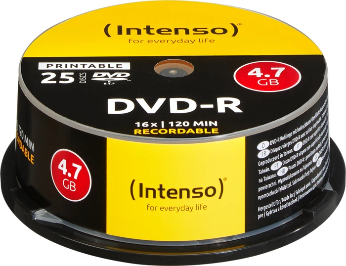Intenso DVD-R 4.7GB, 16x, 25er Spindel, printable