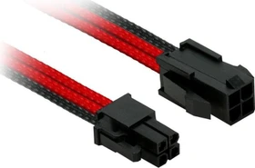 Nanoxia 4-Pin P4 Verlängerung 30cm, single schwarz/rot (NXP4V3ESR)