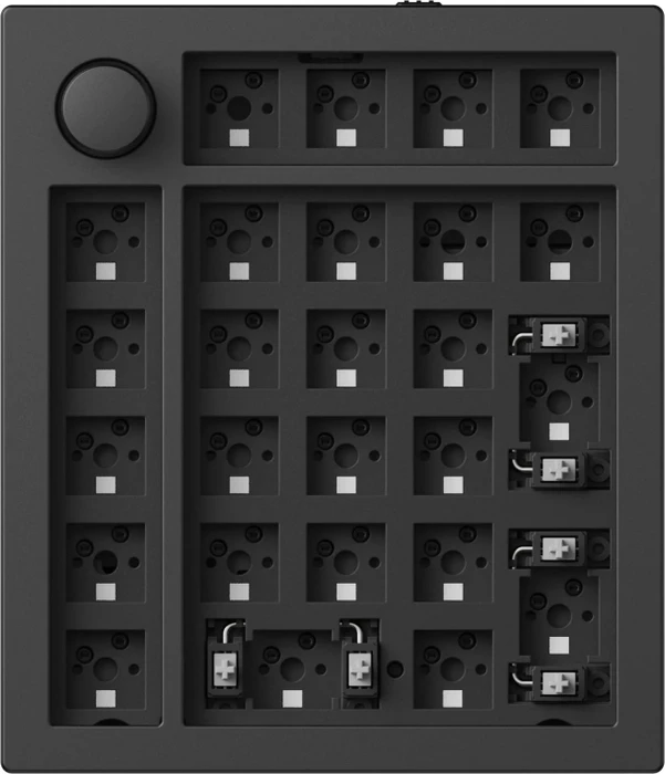 Keychron Q0 Max QMK Custom Number Pad mit Drehregler, Carbon Black, Gateron Jupiter RED, USB-C/Bluetooth