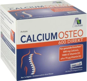 Avitale Calcium Osteo 600 Direkt Pulver Portionsbeutel, 120 Stück