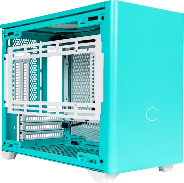 Cooler Master MasterBox NR200P Color Edition Caribbean Blue, Glasfenster, Mini-ITX