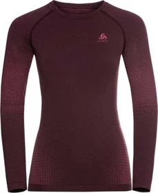 Odlo Performance Warm Eco Funktionsshirt langarm winetasting/deep claret (Damen)