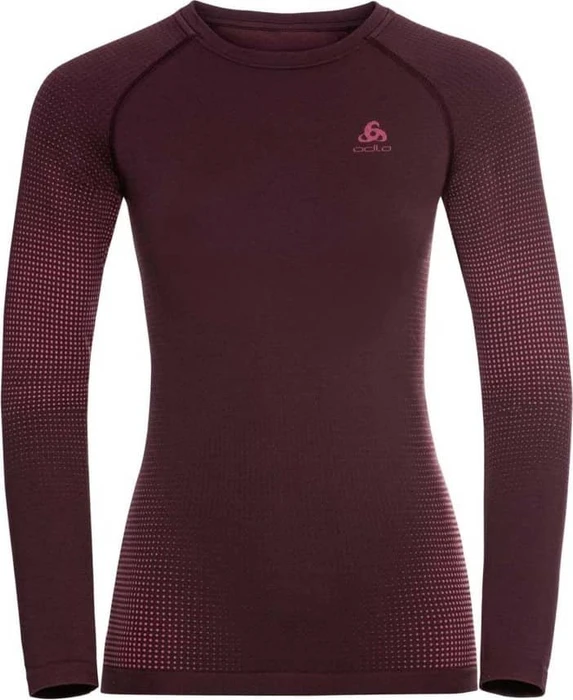 Odlo Performance Warm Eco Funktionsshirt langarm winetasting/deep claret (Damen)