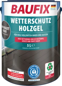 Baufix Wetterschutz Holzgel anthrazitgrau, 5l
