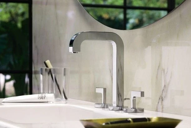 Hansgrohe Axor Citterio 3-Loch Waschbeckenarmatur mit Hebelgriffen brushed bronze
