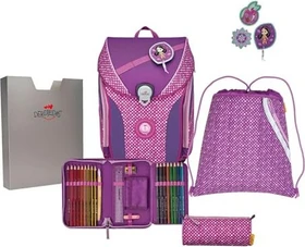 DerDieDas ErgoFlex Max Purple Dots Schultaschen-Set, 5-tlg.