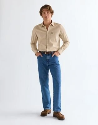 Wrangler Regular 1 Pocket Hemd langarm kelp (Herren)
