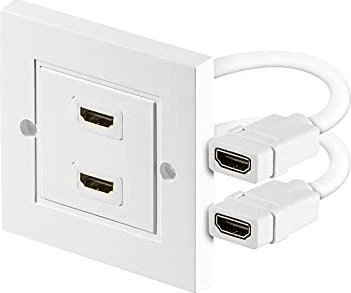 Wentronic Goobay HDMI 1.4 Wanddose mit 2x HDMI Buchse