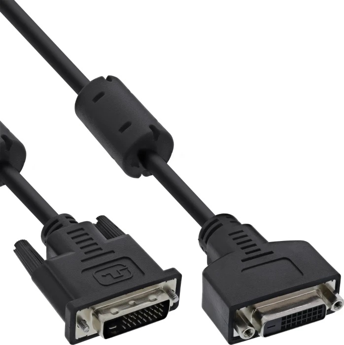 InLine Dual Link DVI Kabelverlängerung mit Ferrit 3m
