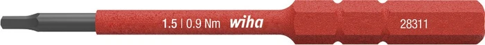 Wiha 283118 slimBit electric VDE Innensechskant Wechselklinge 6mm, 1.5x75mm