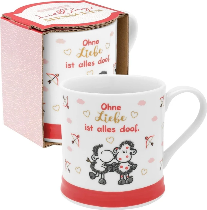 Sheepworld Kaffeebecher Ohne Liebe ist alles doof. 400ml