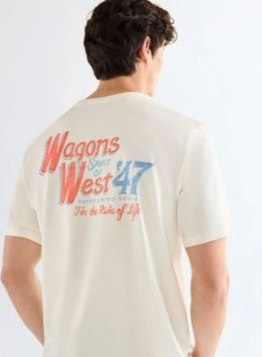 Wrangler Graphic T-Shirt kurzarm worn white (Herren)