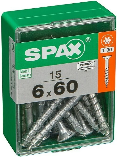 Spax WIROX A9J 4CUT T-STAR plus T30 Universalschraube, 6x60mm, 15 Stück