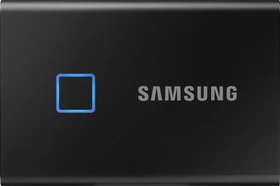 Samsung Portable SSD T7 Touch, Metallic Black, 500GB, USB-C 3.1 (MU-PC500K)
